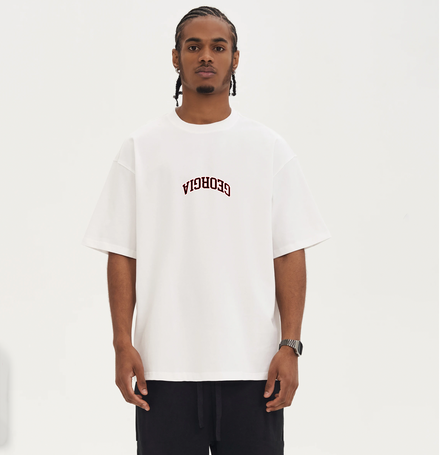 Georgia Inverted Embroidered Tee
